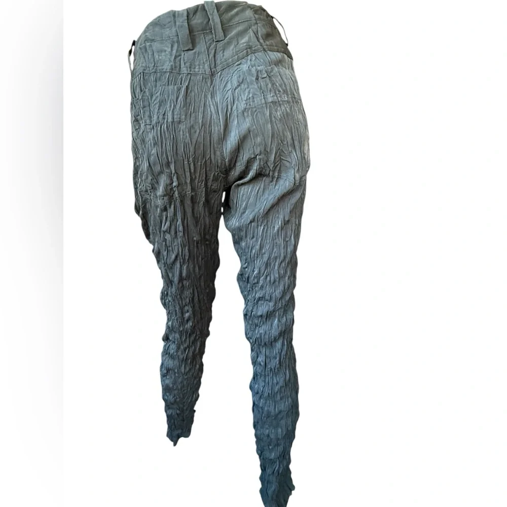 Vintage 90’s Issey Miyake black crinkle trousers Size Small - Picture 6 of 12